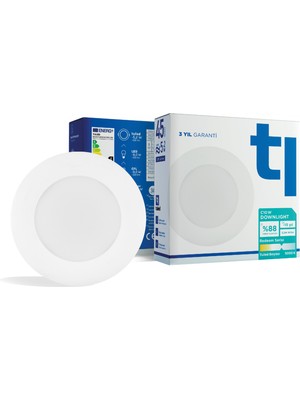Redeem C10W Downlight, Titreşimsiz, Göz Konforu, 591 Lümen, Tuled Beyazı, 5000 Kelvin