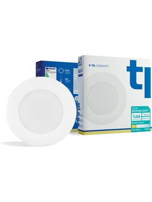 Tuled Redeem C12W Downlight, Titreşimsiz, Göz Konforu, 774 Lümen, Tatlı Beyaz, 3500 Kelvin