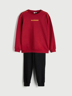 Bisiklet Yaka Galatasaray Baskılı Erkek Çocuk Eşofman Takımı  (W5)