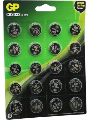 GP Batteries GP CR2032-2CAI20 3V Lityum Pil 20 li Kart