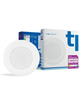 Tuled Redeem Plus C12W Downlight, Titreşimsiz, Göz Konforu, 872 Lümen, Soğuk Beyaz, 6500 Kelvin