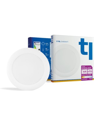 Tuled Redeem Plus C18W Downlight, Titreşimsiz, Göz Konforu, 1720 Lümen, Sıcak Beyaz, 2700 Kelvin