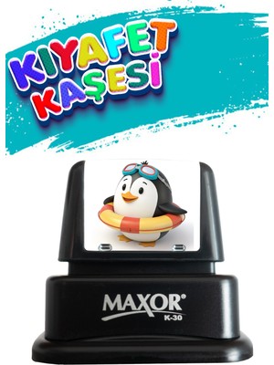 Kıyafet Kaşesi Bebek Penguen Temalı Öğrenci Kaşesi / Kıyafet Etiketi / Kumaş Kıyafet Kaşesi