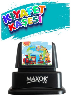 Kıyafet Kaşesi Tren Temalı Öğrenci Kaşesi /kreş / Anaokulu / Ilkokul Öğrenci Kumaş Elbise Kaşesi