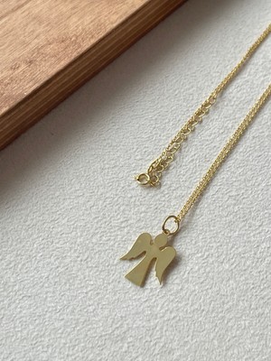 Aida Jewelss 925 Ayar Gümüş Melek Gümüş Zincirli Gümüş Kolye