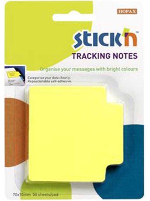 Hopax Stıckn Yapışkanlı Not Kağıdı Trackıng 50 Yp 70X70 Fosforlu Sarı 21478
