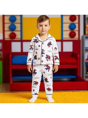 Erkek Çocuk Karakter Baskılı %100 Pamuklu Renkli Pijama Takımı