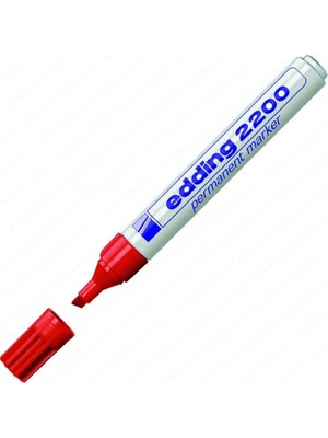 Edding Markör Permanent Kesik Uçlu 1-5 mm Kırmızı 2200