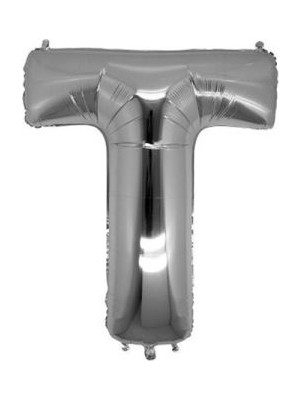 Benim Marifetlerim T Harfi Gümüş Folyo Balon 16 Inch 40 cm