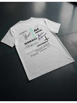 Manifest Şarkı Sözlü Yüksek Kaliteli Dtf Sırt Baskılı %100 Pamuk Kumaşlı Unisex Tişört