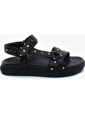 Kadın Siyah Hakiki Deri Sandalet 5Y2CS34480