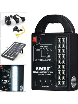 Everton RT-999 Solar Panelli /ledli Güneş Enerjili Radyo Usb/ 3 Adet Ampul Şarjlı (Solar 9V)