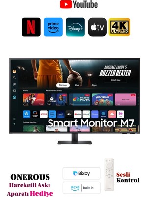 Samsung Akıllı TV 43 inç 4K Ultra HD Wi-Fi Destekli LED Ekran ile Smart TV Özelliği