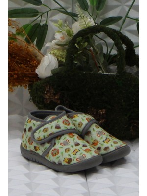 Fort Sly 8314 Yeşil Anaokulu Kreş Ev Erkek Çocuk Panduf Ayakkabı