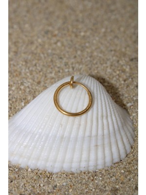 Piercing Cerrahi Çelik Piercing Sıkıştırma Halka Kıkırdak Septum Tragus Conch Helix Gold Renk Yaylı
