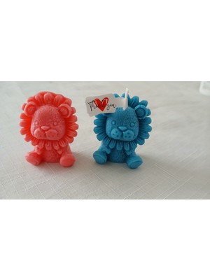 10 Adet Aslan Yavrusu Figürlü Mum, Hediyelik