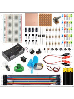 Breaboard Temel Elektrik ve Elektronik Eğitim Set (Lamba Motor ve Breadbord Set)