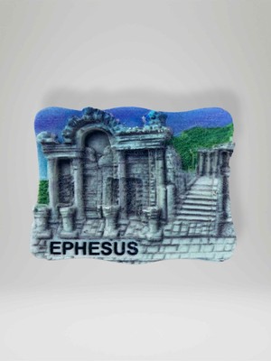 Phesus (Efes) Temalı Polyester Magnet. 6,5 cm x 5 Cm.