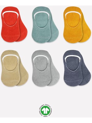 Bistyle 6'lı Mix Babet Çorap 30101 Kiremit