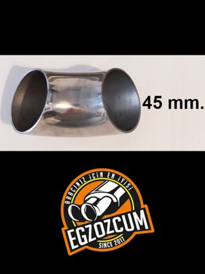 Paslanmaz Krom Dirsek Boru 45 Mm. Isıya Dayanıklı