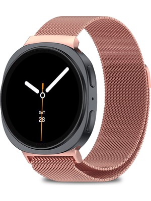 Samsung Galaxy Watch 8 40MM / 44MM / 46MM Classic Uyumlu Milanes Örgü Hasır Metal Kordon