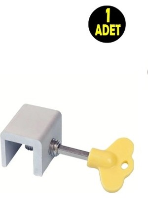 Usin Ayarlanabilir Sürgülü Çekmeli Kapı Pencere Cam Balkon Kilidi - Vidalı Kilit
