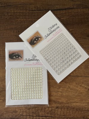 2 Adet Inci Taşlı Yapıştırma Tırnak Saç Makyaj Stickerı  Yüz Taşı Yapışkanı Taş Sticker