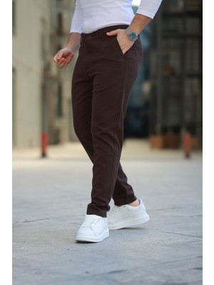 Erkek Düz Kesim Bilek Boy Kumaş Pantolon
