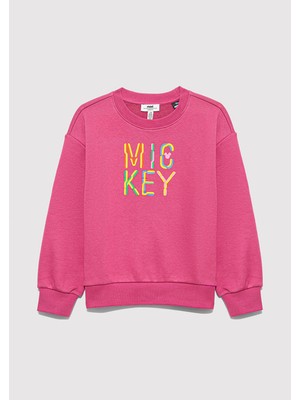 Mavi Mickey Baskılı Pembe Sweatshirt 7S10142-71085