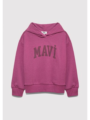 Mavi Mavi Logo Baskılı Pembe Sweatshirt 7S10147-70651