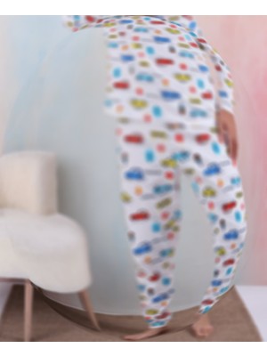 I Dad Mom 100 Kız Çocuk Düğmeli Pijama Takımı