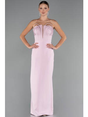 Straplez Balenli Uzun Balık Abiye Elbise ABU5235