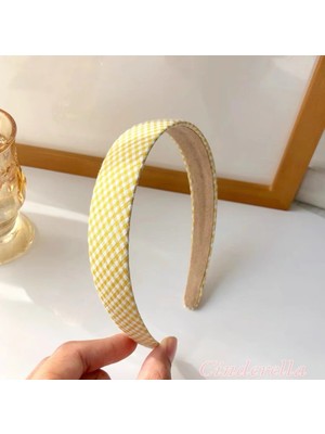 Kadın Hafif Esnek Taç Saç Bandı Sarı Model-8