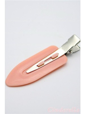 Iz Yapmayan 2'li Saç Makyaj Cilt Bakımı Klips Toka Seti Somon - Kadın Kuaför Pens Saç Tokası