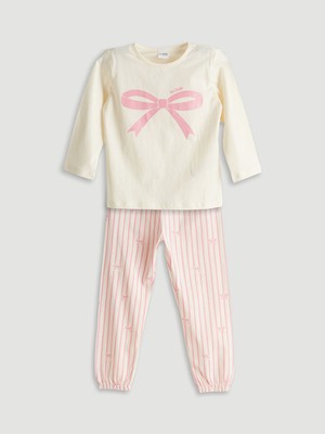 Lc Waikiki Yeni Sezon Kurdele Detayli Kiz Cocuk Pijama Takim - S5O292Z1