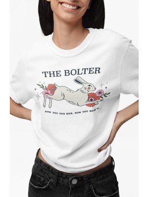 Unisex The Bolter Yazılı Tişört, Oversize Taylor Swift Temalı Bisiklet Yaka T-Shirt