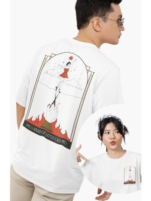Unisex Ttpd Who's Afraid Of Little Old Me Sırt Baskılı Tişört, Oversize Taylor Swift Beyaz T-Shirt