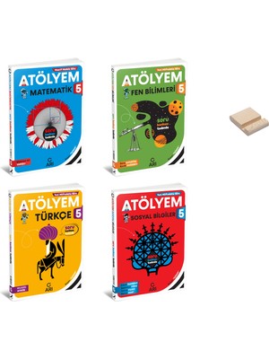 Arı Yayıncılık 5. Sınıf Matematik Türkçe Fen ve Sosyal Atölyem 4'lü Set + Telefon Standı