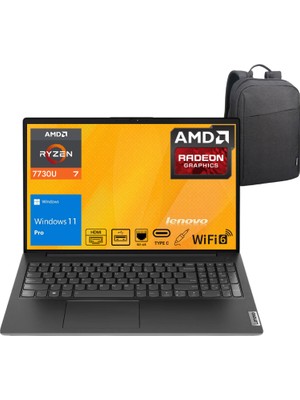 Lenovo V15 G4 Abp Amd Ryzen 7 7730U 24GB 512GB SSD 15.6" Fhd Windows 11 Pro Taşınabilir Bilgisayar 82YY0012TR - Lenovo Çanta WZ15