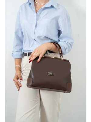 Silver & Polo Silver Polo Kahve - Kahve Düz Kadın El Çantası SP706