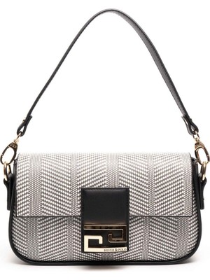 Silver & Polo Siyah Beyaz - Siyah SP1179 Kadın Omuz Çantası