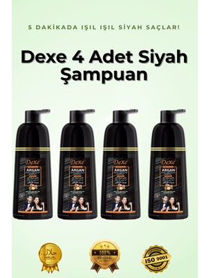 Dexe Siyah Saç Boyama Şampuanı Seti 4’lü | Ekonomik Paket