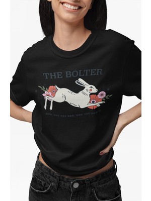 Unisex The Bolter Yazılı Tişört, Oversize Taylor Swift Temalı Bisiklet Yaka T-Shirt