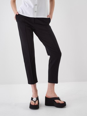 Xint Kadın Siyah Pamuk Dokulu Regular Fit Sweat Pantolon