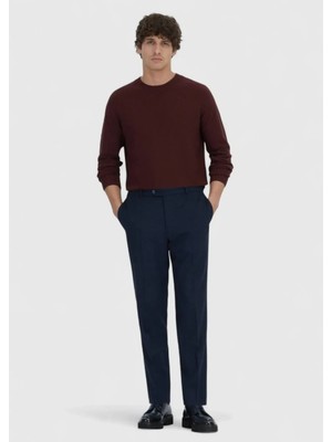 Ramsey Lacivert Düz Dokuma Jogging Fit Casual Pantolon