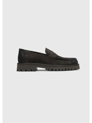 Kahverengi Süet Casual Loafer