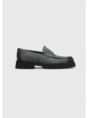 Antrasit Süet Casual Loafer