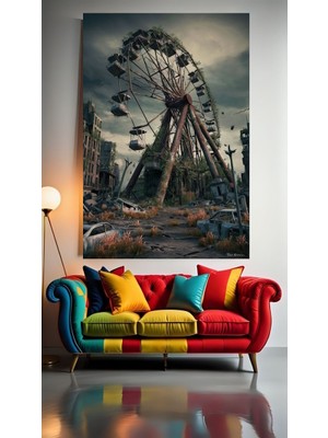 Özkacar Group Dönme Dolap V1 Ev Duvar Salon Güzellik Salonu Ofis Dükkan Dekarasyon Kanvas Tablo