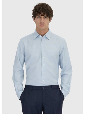 Mavi Desenli Casual Fit Dokuma Casual %100 Pamuk Gömlek