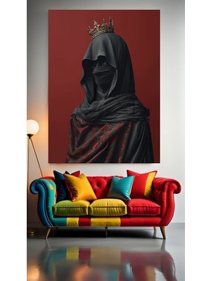 Özkacar Group Maskeli Prens V2 Ev Duvar Salon Güzellik Salonu Ofis Dükkan Dekarasyon Kanvas Tablo